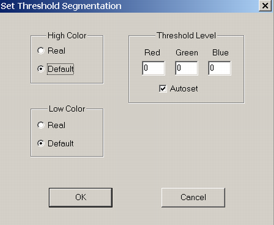Set Threshold Segmentation